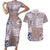 Aloha Hawaii Pastel Christmas Patchwork Couples Matching Short Sleeve Bodycon Dress and Hawaiian Shirt Rustic Style - Polynesian Pride