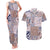 Aloha Hawaii Pastel Christmas Patchwork Couples Matching Tank Maxi Dress and Hawaiian Shirt Rustic Style - Polynesian Pride