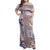 Aloha Hawaii Pastel Christmas Patchwork Family Matching Off Shoulder Maxi Dress and Hawaiian Shirt Rustic Style - Polynesian Pride