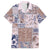 Aloha Hawaii Pastel Christmas Patchwork Family Matching Tank Maxi Dress and Hawaiian Shirt Rustic Style - Polynesian Pride