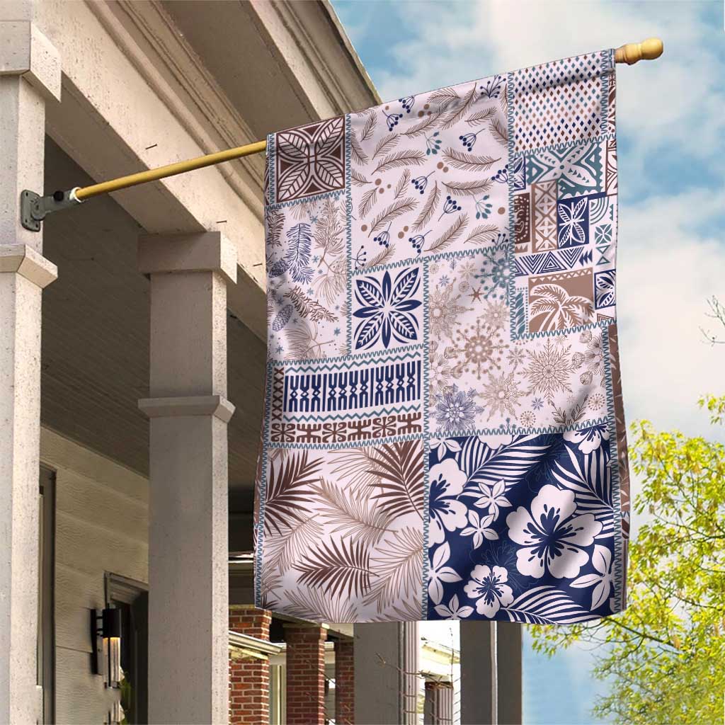 Aloha Hawaii Pastel Christmas Patchwork Garden Flag Rustic Style - Polynesian Pride