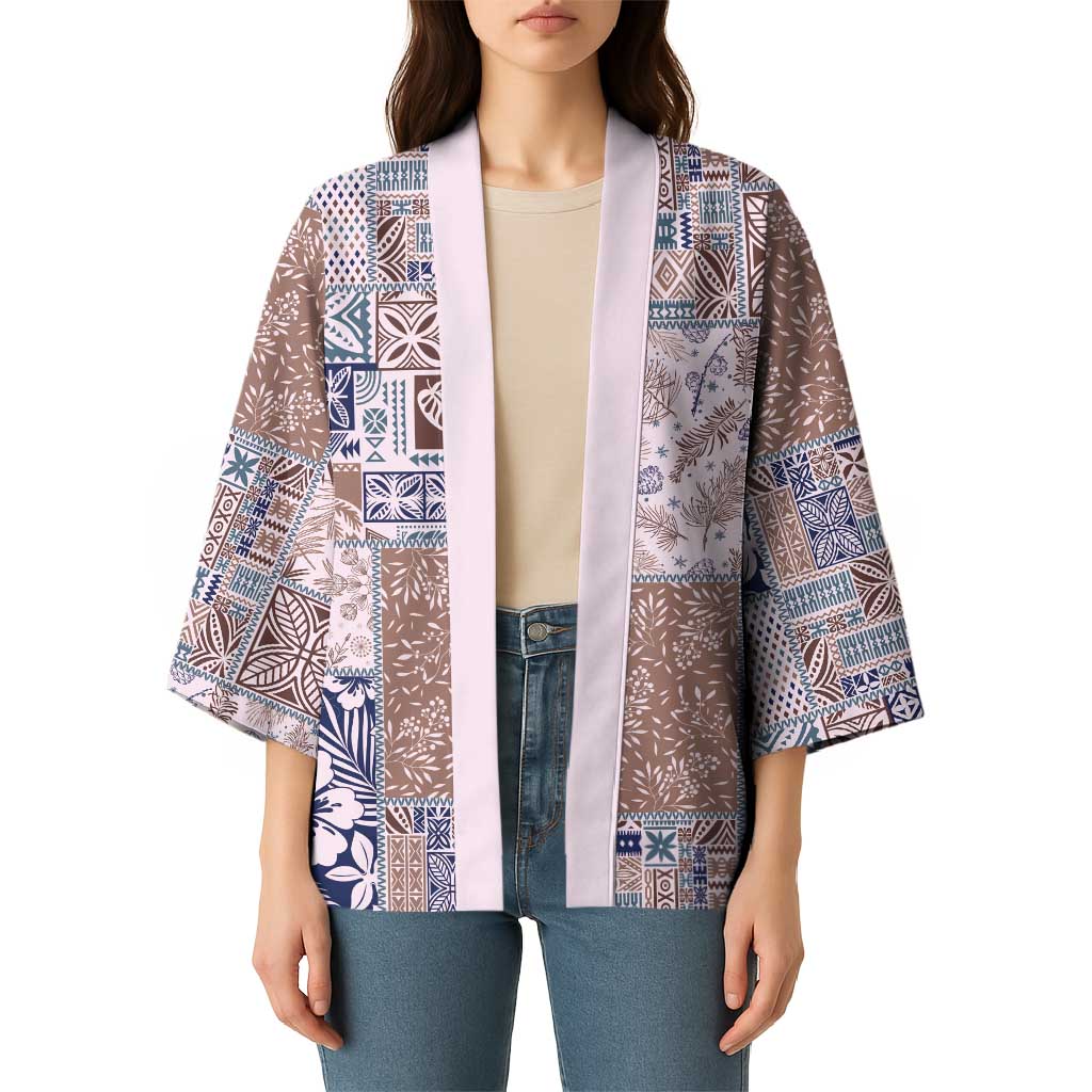 Aloha Hawaii Pastel Christmas Patchwork Kimono Rustic Style - Polynesian Pride
