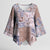 Aloha Hawaii Pastel Christmas Patchwork Kimono Sleeve Blouse Rustic Style - Polynesian Pride