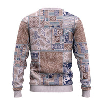 Aloha Hawaii Pastel Christmas Patchwork Ugly Christmas Sweater Rustic Style - Polynesian Pride