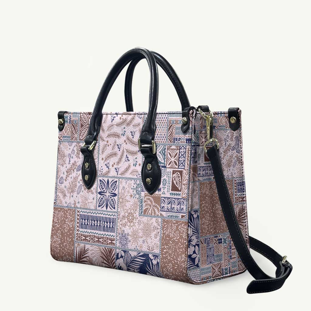 Aloha Hawaii Pastel Christmas Patchwork Leather Bag Rustic Style - Polynesian Pride