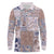 Aloha Hawaii Pastel Christmas Patchwork Long Sleeve Polo Shirt Rustic Style - Polynesian Pride