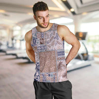Aloha Hawaii Pastel Christmas Patchwork Men Tank Top Rustic Style - Polynesian Pride