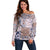 Aloha Hawaii Pastel Christmas Patchwork Off Shoulder Sweater Rustic Style - Polynesian Pride