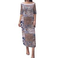 Aloha Hawaii Pastel Christmas Patchwork Puletasi Rustic Style - Polynesian Pride