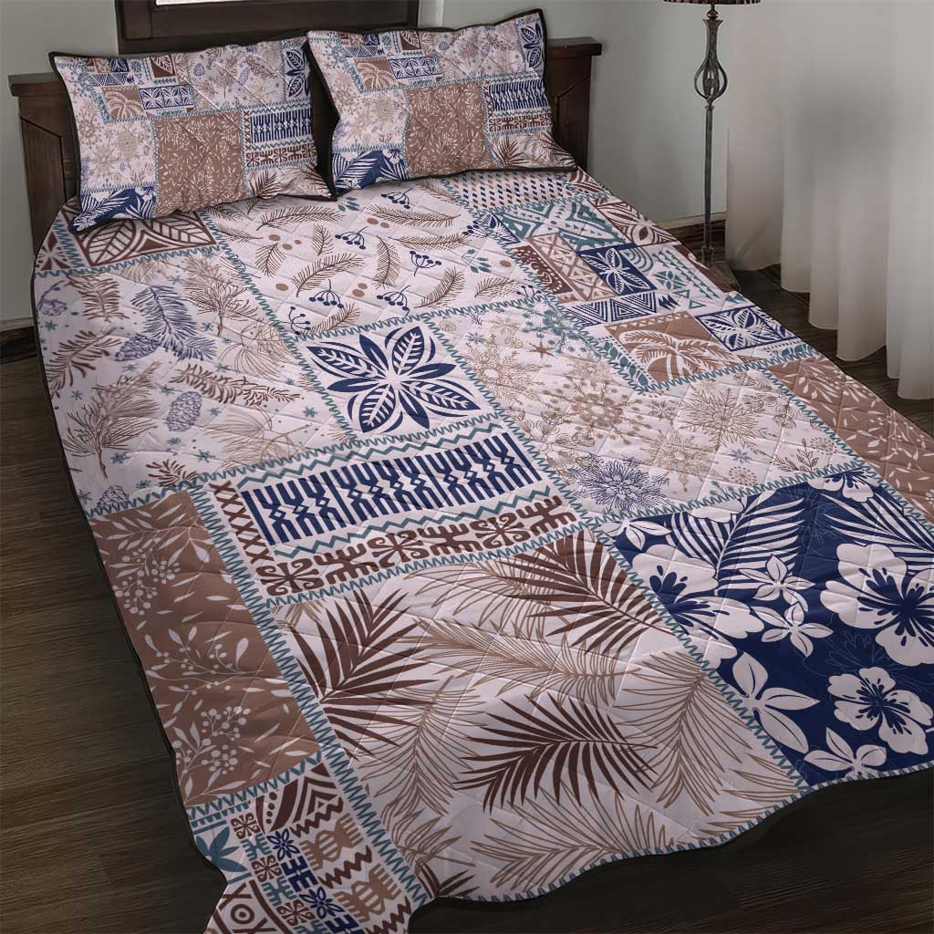 Aloha Hawaii Pastel Christmas Patchwork Quilt Bed Set Rustic Style - Polynesian Pride