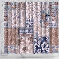 Aloha Hawaii Pastel Christmas Patchwork Shower Curtain Rustic Style - Polynesian Pride