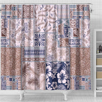 Aloha Hawaii Pastel Christmas Patchwork Shower Curtain Rustic Style - Polynesian Pride