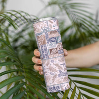 Aloha Hawaii Pastel Christmas Patchwork Skinny Tumbler Rustic Style - Polynesian Pride