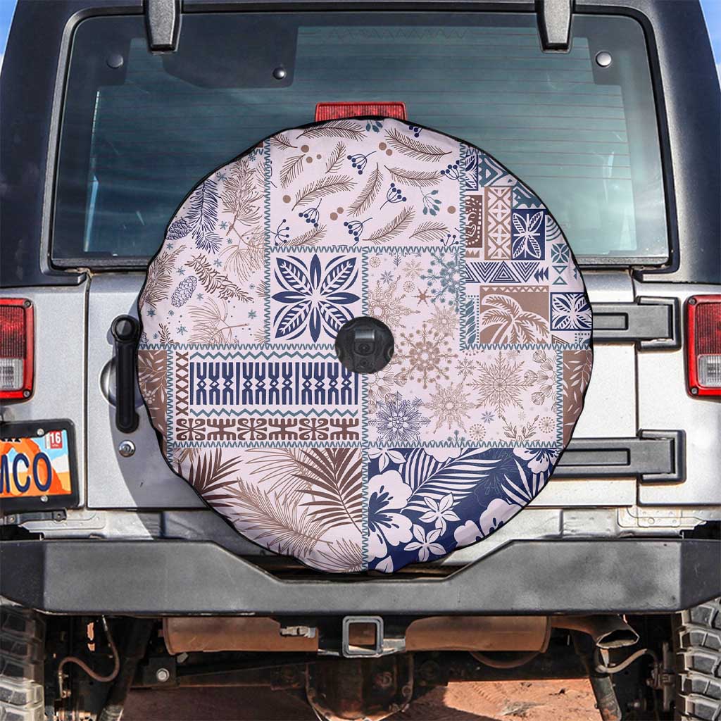 Aloha Hawaii Pastel Christmas Patchwork Spare Tire Cover Rustic Style - Polynesian Pride