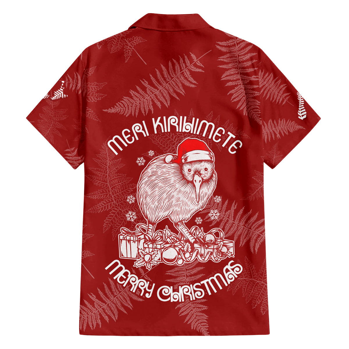 New Zealand Christmas Family Matching Off Shoulder Long Sleeve Dress and Hawaiian Shirt Silver Fern Mix Kiwi Bird Ver01 LT7 - Polynesian Pride