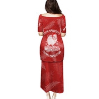 New Zealand Christmas Puletasi Silver Fern Mix Kiwi Bird Ver01 LT7 - Polynesian Pride