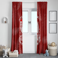 New Zealand Christmas Window Curtain Silver Fern Mix Kiwi Bird Ver01 LT7 - Polynesian Pride