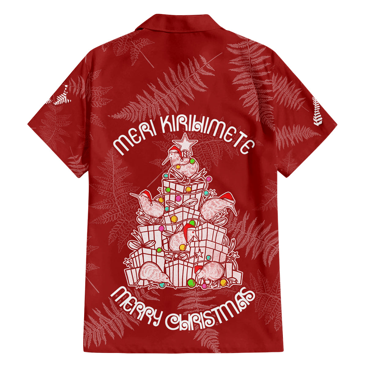 New Zealand Christmas Family Matching Puletasi Dress and Hawaiian Shirt Silver Fern Mix Kiwi Bird Ver02 LT7 - Polynesian Pride