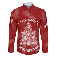 New Zealand Christmas Family Matching Short Sleeve Bodycon Dress and Hawaiian Shirt Silver Fern Mix Kiwi Bird Ver02 LT7 Dad's Shirt - Long Sleeve Red - Polynesian Pride