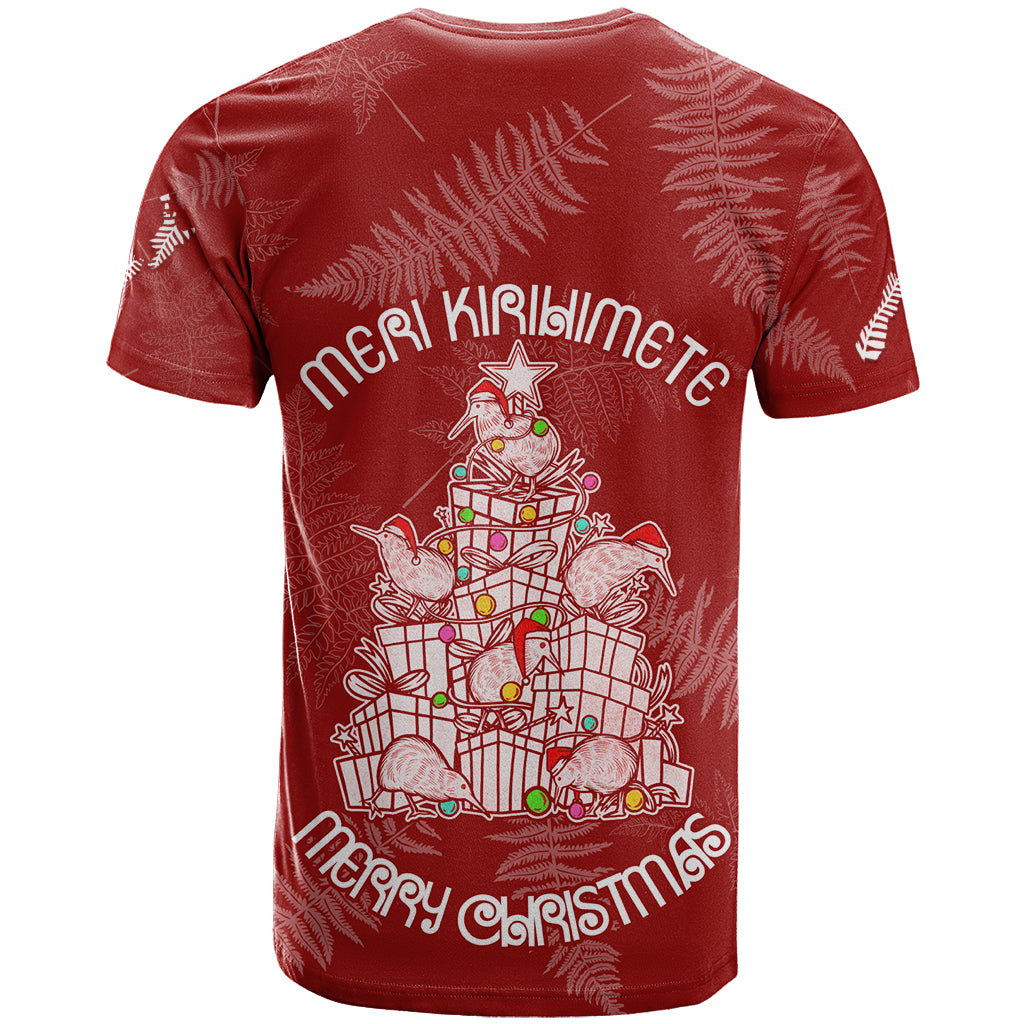 New Zealand Christmas T Shirt Silver Fern Mix Kiwi Bird Ver02 LT7 - Polynesian Pride