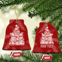 New Zealand Christmas Ceramic Ornament Silver Fern Mix Kiwi Bird Ver02 LT7 - Polynesian Pride