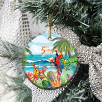 Aloha Hawaii Christmas Ceramic Ornament It's 5 o'clock Somewhere