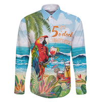 Aloha Hawaii Christmas Family Matching Mermaid Dress and Hawaiian Shirt It's 5 o'clock Somewhere LT7 Dad's Shirt - Long Sleeve Colorful - Polynesian Pride