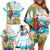 Aloha Hawaii Christmas Family Matching Off Shoulder Short Dress and Hawaiian Shirt It's 5 o'clock Somewhere