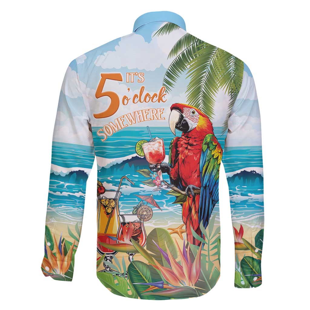 Aloha Hawaii Christmas Family Matching Puletasi and Hawaiian Shirt It's 5 o'clock Somewhere