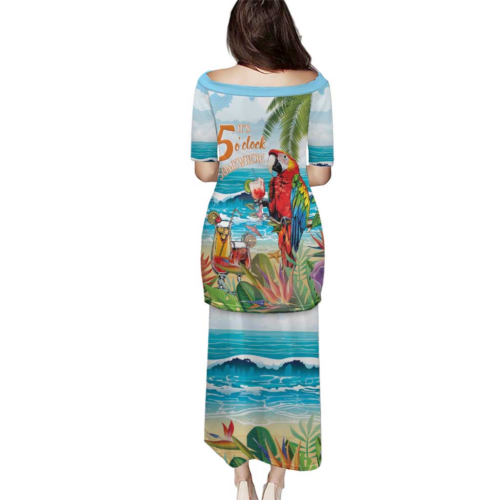 Aloha Hawaii Christmas Puletasi It's 5 o'clock Somewhere