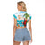 Aloha Hawaii Christmas Raglan Cropped T Shirt It's 5 o'clock Somewhere