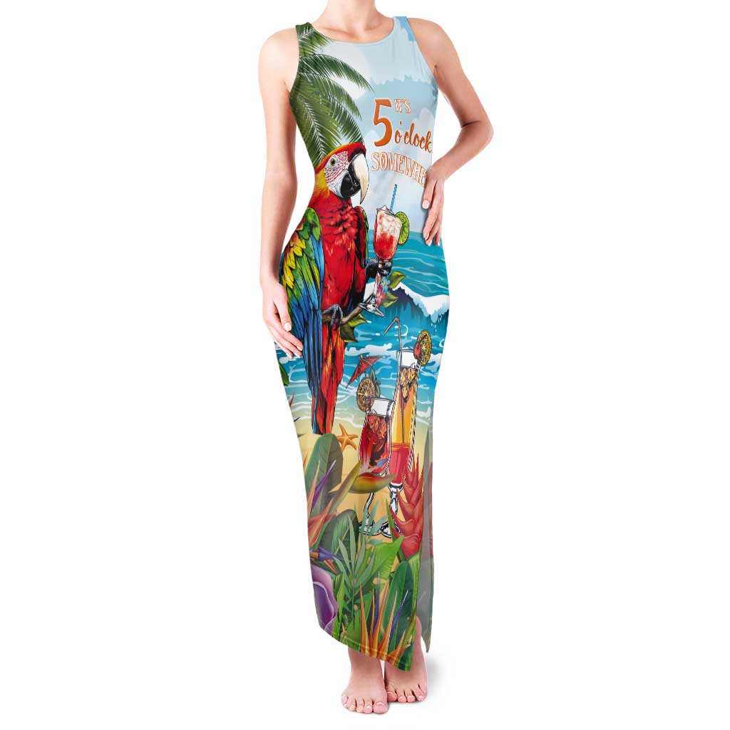 christmas tropical dress Aloha Hawaii Christmas Tank Maxi Dress It's 5 o'clock Somewhere LT7