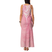 Breast Cancer Awareness Maori Aotearoa Family Matching Tank Maxi Dress and Hawaiian Shirt Manta Ray - Pink Glaze - Polynesian Pride