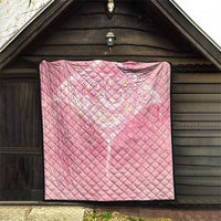 Breast Cancer Awareness Maori Aotearoa Quilt Manta Ray - Pink Glaze - Polynesian Pride