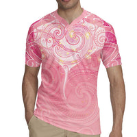 Breast Cancer Awareness Maori Aotearoa Rugby Jersey Manta Ray - Pink Glaze - Polynesian Pride