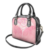 Breast Cancer Awareness Maori Aotearoa Shoulder Handbag Manta Ray - Pink Glaze - Polynesian Pride