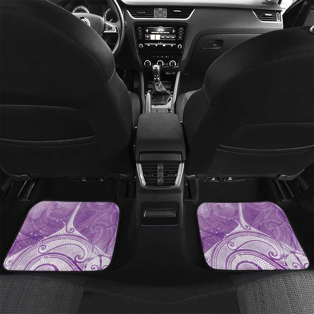 Epilepsy Awareness Maori Aotearoa Car Mats Manta Ray - Purple Glaze - Polynesian Pride
