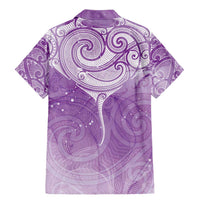 Epilepsy Awareness Maori Aotearoa Family Matching Mermaid Dress and Hawaiian Shirt Manta Ray - Purple Glaze - Polynesian Pride