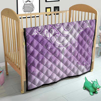 Epilepsy Awareness Maori Aotearoa Quilt Manta Ray - Purple Glaze - Polynesian Pride