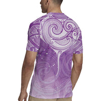 Epilepsy Awareness Maori Aotearoa Rugby Jersey Manta Ray - Purple Glaze - Polynesian Pride