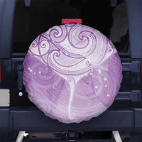 Epilepsy Awareness Maori Aotearoa Spare Tire Cover Manta Ray - Purple Glaze - Polynesian Pride