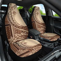 Samoa Siapo Mamanu Car Seat Cover Plumeria Mocha Motifs LT7 One Size Mocha - Polynesian Pride