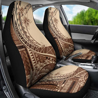 Samoa Siapo Mamanu Car Seat Cover Plumeria Mocha Motifs LT7 - Polynesian Pride