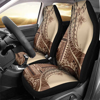 Samoa Siapo Mamanu Car Seat Cover Plumeria Mocha Motifs LT7 - Polynesian Pride