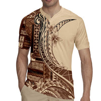 Samoa Siapo Mamanu Rugby Jersey Plumeria Mocha Motifs