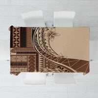 Samoa Siapo Mamanu Tablecloth Plumeria Mocha Motifs