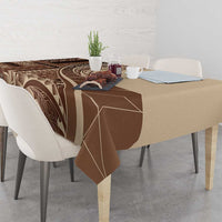 Samoa Siapo Mamanu Tablecloth Plumeria Mocha Motifs