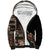 Samoa Siapo Mamanu Sherpa Hoodie Plumeria Black Motifs