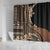 Samoa Siapo Mamanu Shower Curtain Plumeria Black Motifs