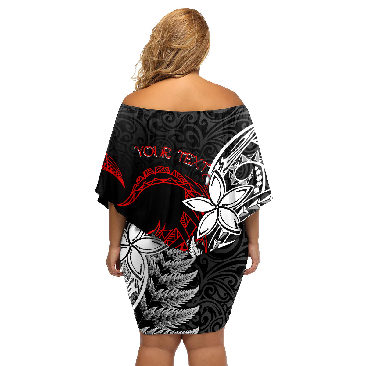 New Zealand Aotearoa Valentine Family Matching Off Shoulder Short Dress and Hawaiian Shirt Couple Maori Aroha Ki a Koe Ver.02 LT7 - Polynesian Pride